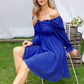 EXLURA Women’s Drawstring Mini Dress Sweetheart Neckline Smocked Flowy Dress Puff Long Sleeve Ruffle Cute Wedding Guest Dress