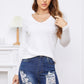 Exlura Women’s Lace Patchwork Pullover Sweater Backless V Neck Long Sleeve Knit Top Sexy Casual Trendy Jumpers