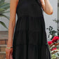 Summer Halter Mini Dress - Ruffle High Neck Tunic Knit
