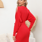 Byinns Women’s Belted Knit Bodycon Sweater Dress Long Sleeve Batwing Sheath Pullover Dress Sexy Cocktail Party Mini Dress