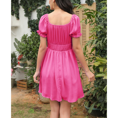 Ruched Ruffle Dress Off shoulder Sexy Summer Dress