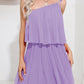 Summer Mini Sundress - One Shoulder Spaghetti Strap Tiered