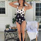 EXLURA Womens  dots One Piece Swimsuit