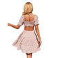 Byinns Women’s Square Neck Ruffle Mini Dress Smocked Cut Out Ditsy Floral Backless Tiered Puff Short Sleeve Dress