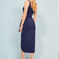 Summer Sleeveless Solid Split Front Bodycon Midi Tank Dress