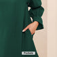 Exlura Women’s Vintage Casual Mini Dress Tie Front Ruffle Long Puff Sleeve Tunic Dress Cocktail Party Dress