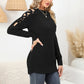 EXLURA Women’s Criss Cross Long Oversized Sweater Crew Neck Cold Shoulder Long Sleeve Pullover Sweater Knit Casual Trendy Tops