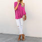 Off Shoulder Batwing Sleeve Ribbed Shirt Loose Tops