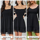 Exlura Women’s Vintage Mini Dress Round Neck Long Sleeve Swiss Dot Empire Waist Skater Dress Babydoll Casual Dress