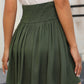 Front waist horizontal pleated half skirt
