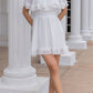 Mini Dress - Swiss Dot Ruffle Off the Shoulder Short Sleeve