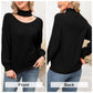 EXLURA Women’s Halter Chunky Pullover Sweater  Cut Out Long Puff Sleeve Knit Jumpers Tops Casual Trendy Tops