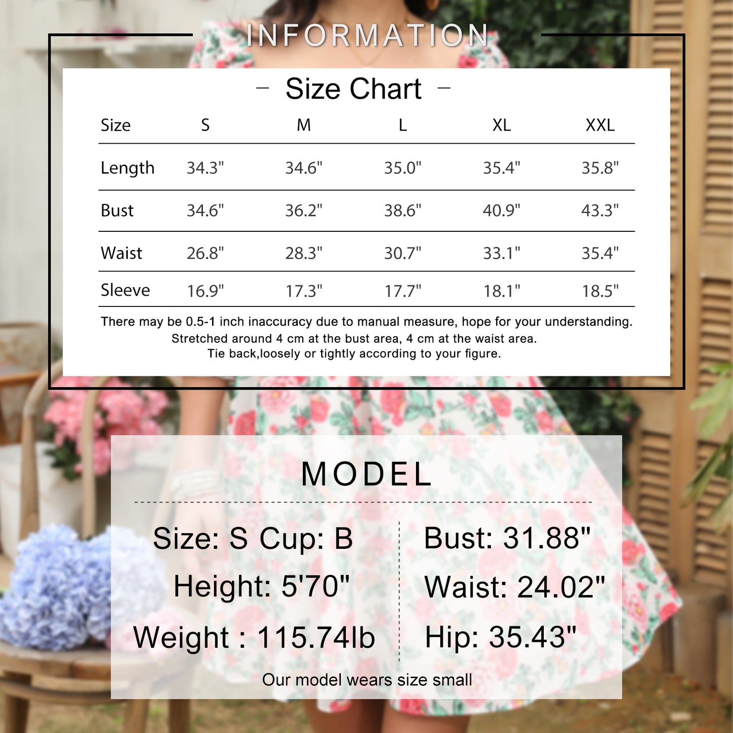 Exlura Women’s Off Shoulder Floral Ruffle Dress Sundress Tie Back Puff Sleeve Backless Square Neck Mini Summer Dress