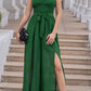 Jumpsuits - Spaghetti Strap Smocked Ruched Backless Belted