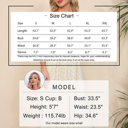 EXLURA Womens Square Neck Dress Puff Short Sleeve High Waist Smocked Ruffle Floral Sweetheart Neckline A-line Midi Dress