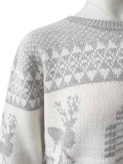 Exlura Unisex Patterns Reindeer Ugly Christmas Sweater