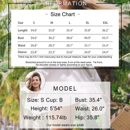 EXLURA Women Tie Front Elastic Waist Tiered Ruffle Layer Floral Balloon Long Sleeve V-Neck A-Line Mini Dress