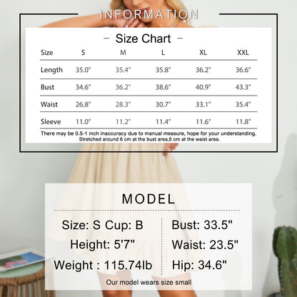 Exlura Women’s High Waist Square Neck Mini Dress Off Shoulder Smocked Puff Short Sleeve Summer Short Ruffle Dress