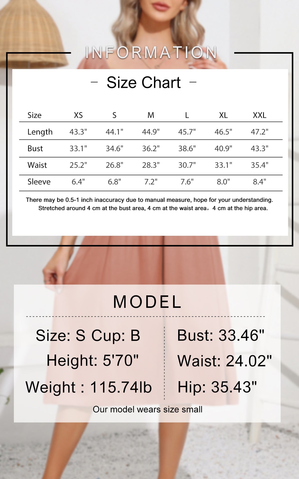 EXLURA Women's Summer Flowy Midi Dress - Square Neck Smocked Ruffle Short Sleeve Off The Shoulder Wedding Guest Dress