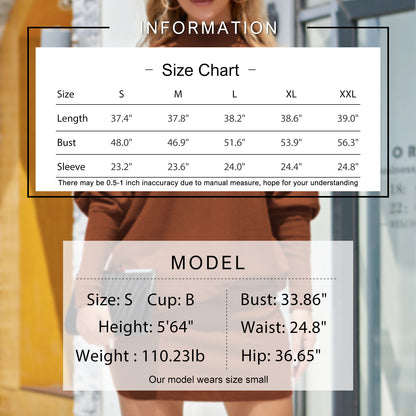 EXLURA Women's Cold Shoulder Knit Dress Mock Neck Batwing Sleeve Elegant Stretchy Mini Sweater Dress