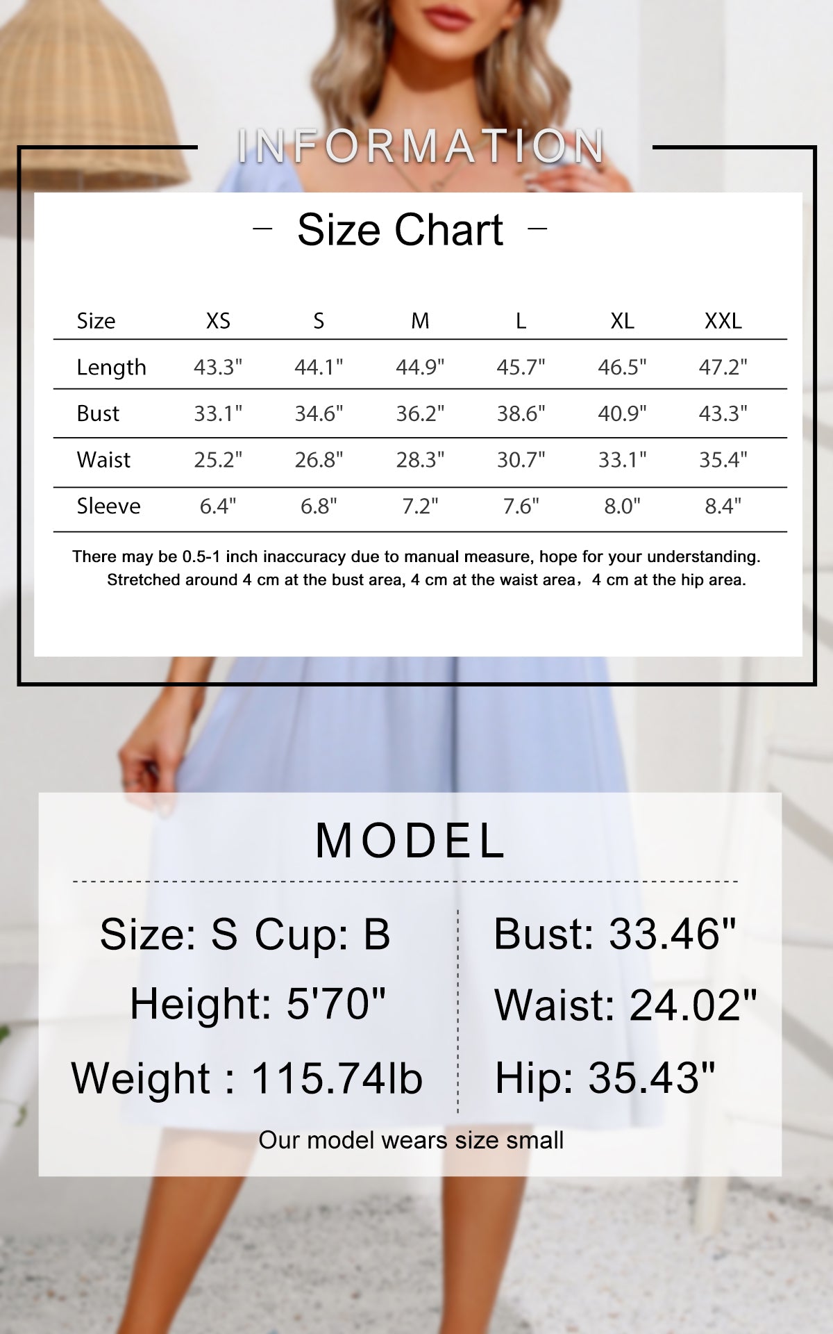 EXLURA Women's Summer Flowy Midi Dress - Square Neck Smocked Ruffle Short Sleeve Off The Shoulder Wedding Guest Dress