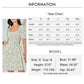 Byinns Women’s Square Neck Ruffle Mini Dress Smocked Cut Out Ditsy Floral Backless Tiered Puff Short Sleeve Dress