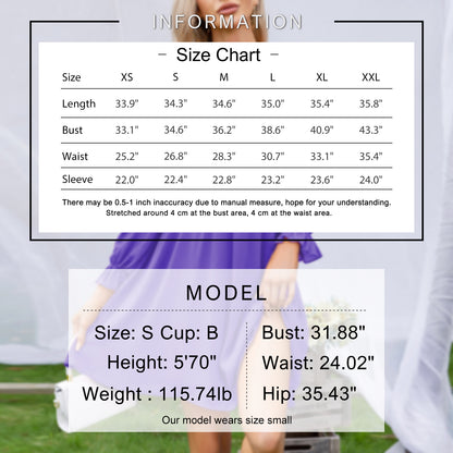 EXLURA Women’s Drawstring Mini Dress Sweetheart Neckline Smocked Flowy Dress Puff Long Sleeve Ruffle Cute Wedding Guest Dress