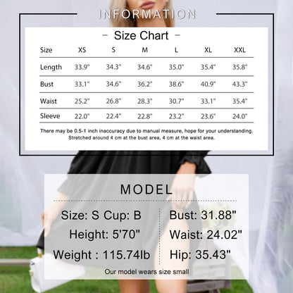 EXLURA Women’s Drawstring Mini Dress Sweetheart Neckline Smocked Flowy Dress Puff Long Sleeve Ruffle Cute Wedding Guest Dress