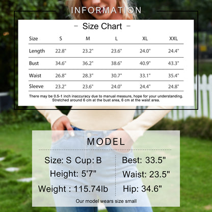 Exlura Women's Square Neck Ribbed Knitted Crop Sweater Long Sleeve Slim Fit Pullover Tops