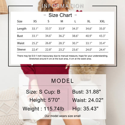 EXLURA Women’s Ruffle Bodycon Pullover Sweater Dress Square Neck Ribbed Knit Long Lantern Sleeve Dress Sexy Mini Wedding Guest Dress