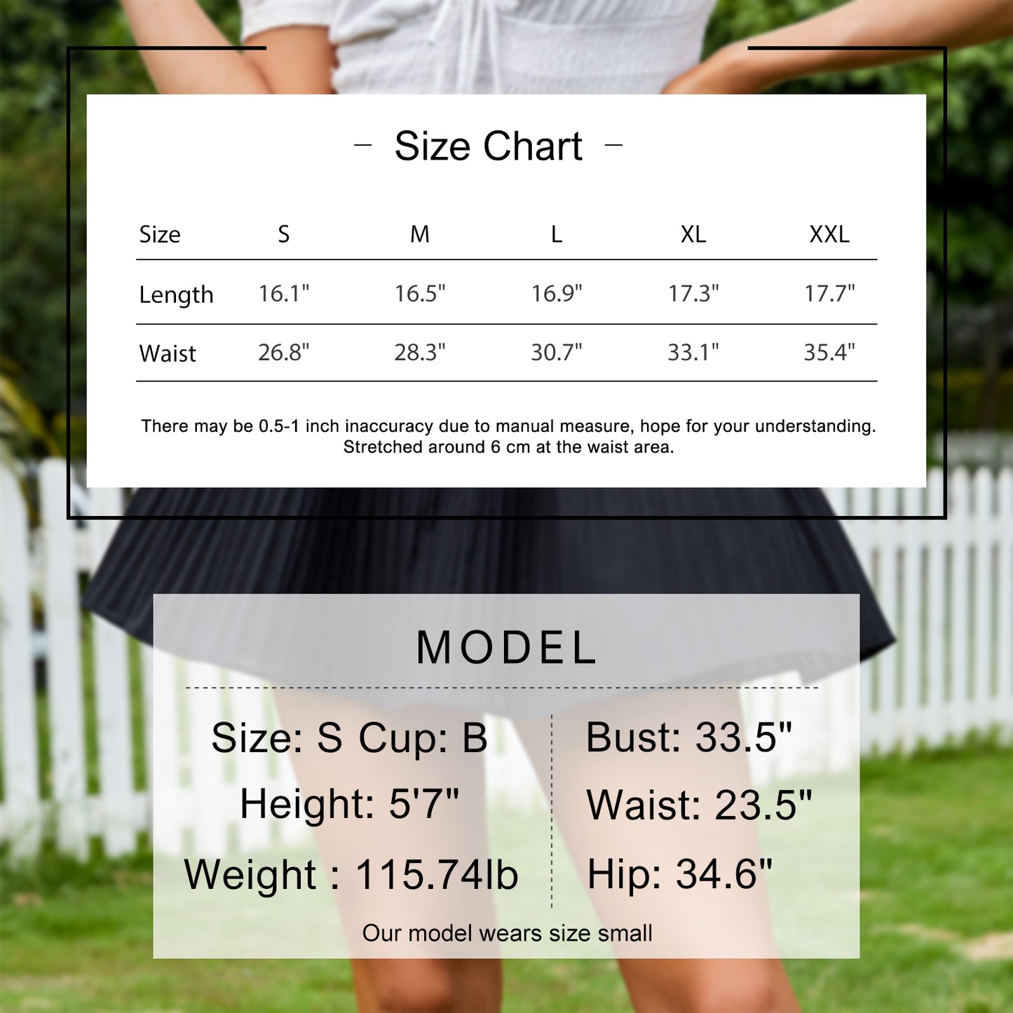Exlura Women’s Pleated Short Mini Skirt High Waist A-Line Ruffle Flowy Skort Preppy Skater Tennis Skirt