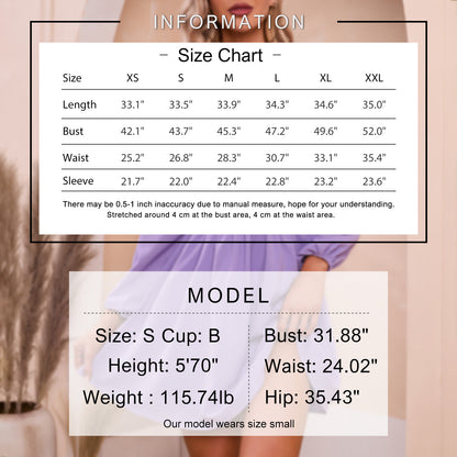 Exlura Women’s Ruffle Swing Mini Dress Cold Shoulder V Neck Long Sleeve Dress Cute Bridal Shower Wedding Guest Dress