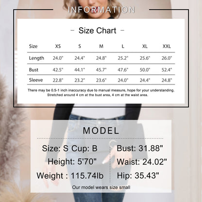 EXLURA Women’s Color Block Pullover Sweater Mock Neck Slim Fitted Long Sleeve Turtleneck Casual Trendy Tops Jumpers