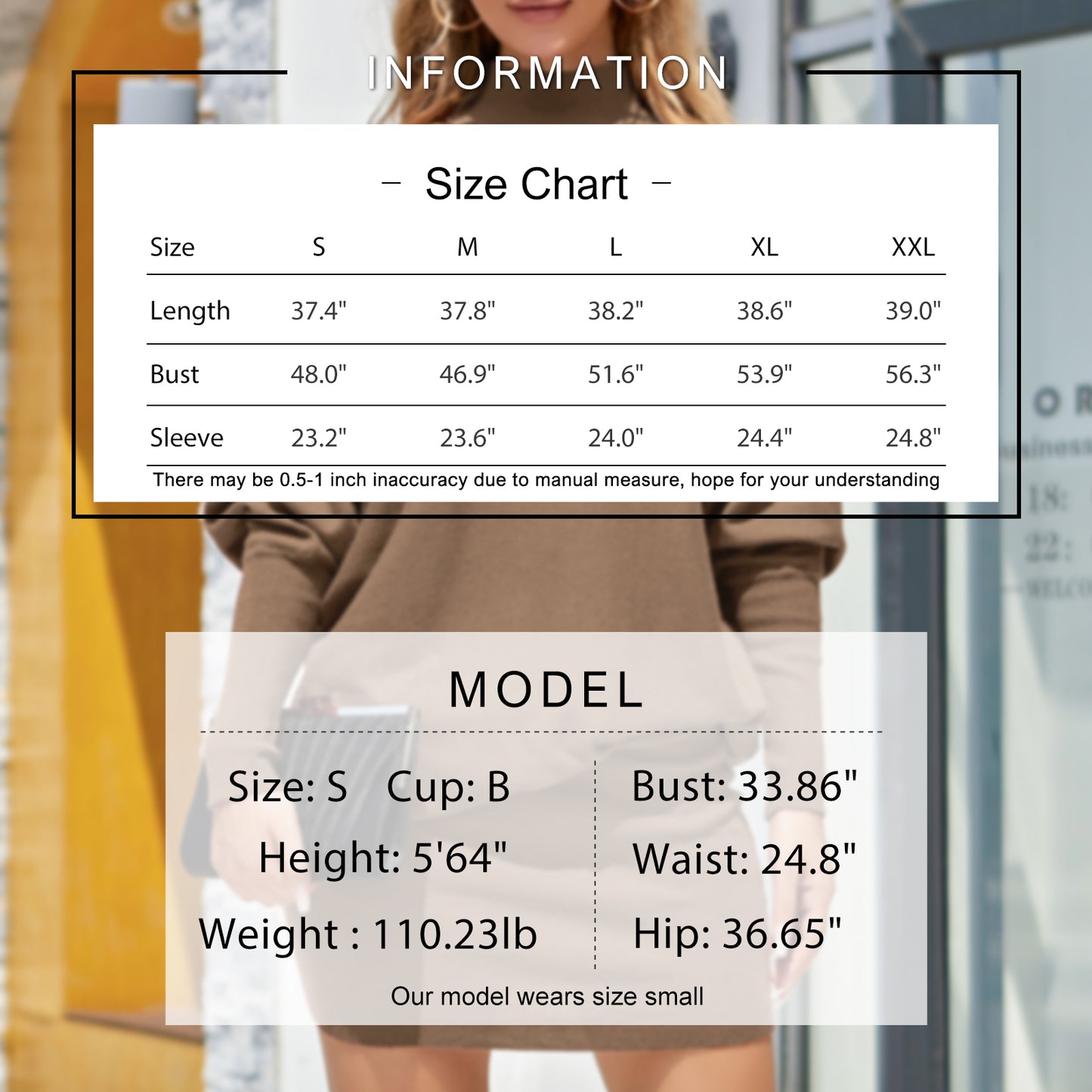 EXLURA Women's Cold Shoulder Knit Dress Mock Neck Batwing Sleeve Elegant Stretchy Mini Sweater Dress