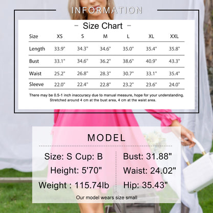 EXLURA Women’s Drawstring Mini Dress Sweetheart Neckline Smocked Flowy Dress Puff Long Sleeve Ruffle Cute Wedding Guest Dress