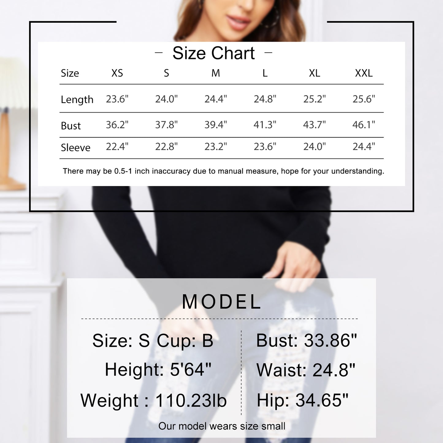 Exlura Women’s Lace Patchwork Pullover Sweater Backless V Neck Long Sleeve Knit Top Sexy Casual Trendy Jumpers