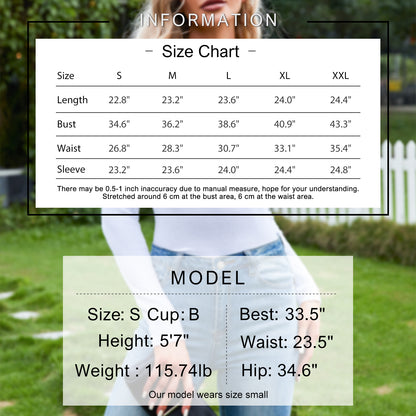 Exlura Women's Square Neck Ribbed Knitted Crop Sweater Long Sleeve Slim Fit Pullover Tops