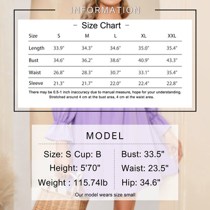 Exlura Women’s Bridal Shower Wedding Guest  Dress Square Neck Long Sleeve Ruffle Dress Backless Tie Back Swing Dress Mini Short Dresses