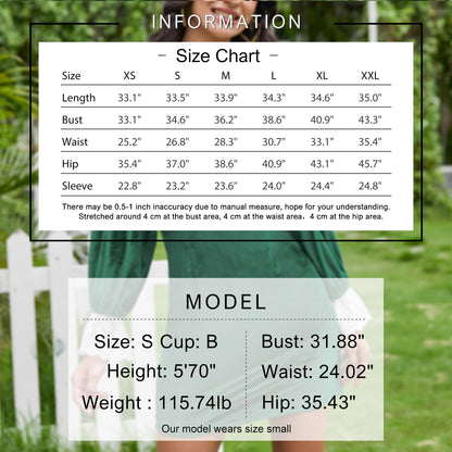 Exlura Women’s Lace Ruffle Velvet Mini Dress Square Neck Long Lantern Sleeve Victorian Dress Club Cocktail Party Bodycon Dress