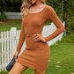 Byinns Women’s Bodycon Pullover Sweater Dress Knit Square Neck Long Sleeve Sheath Dress Cocktail Club Party Sexy Mini Dress
