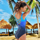 Exlura Women's Crisscross One Piece Swimsuit Athletic Training Swimwear Vintage Bathing Suit